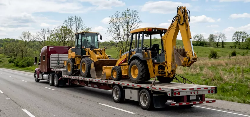 Loader and Backhoe Tractors Transport Miami